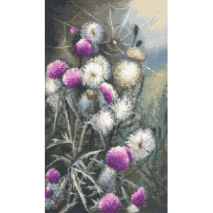 ZN 10014 Cross stitch tapestry kit - Plumeless thistles