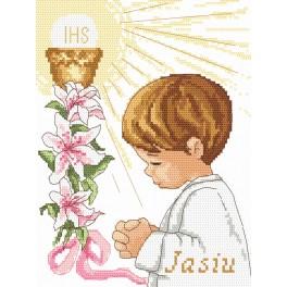 ZN 10054 Cross stitch tapestry kit - First Holy Communion - boy