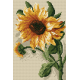 Zn 4044 Cross Stitch -kudoksella - auringonkukka