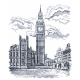 Zn 4950 Cross Stitch -kudoksisarja - Big Ben
