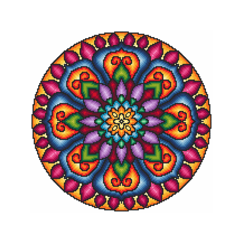 Cross stitch tapestry kit - Rosette I - Coricamo