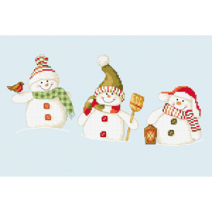 ZN 8660 Cross stitch tapestry kit - Jolly snowmen