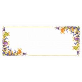 ZU 8353 Cross stitch kit - Table runner - Easter eggs with spring flowers