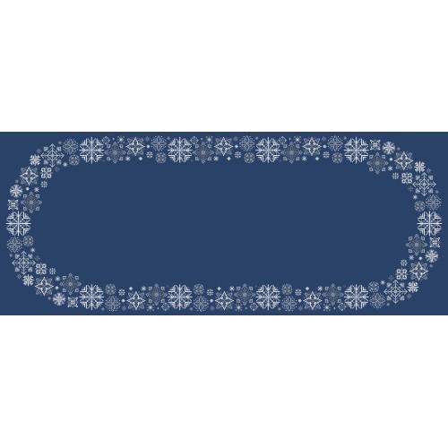 ZU 8822 Cross stitch kit with a runner - Table runner with snowflakes ZU 8822 Cross stitch kit with a runner - Table runner with snowflakes