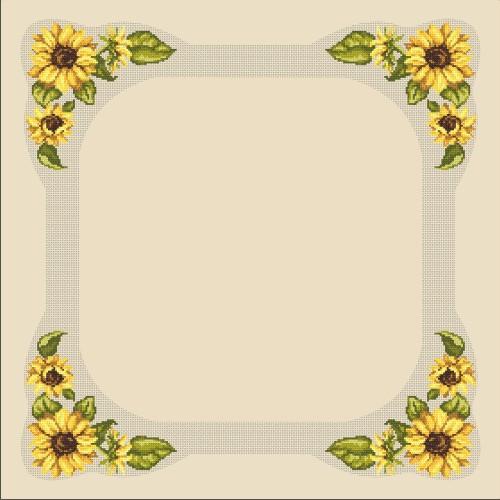 Cross stitch kit - Tablecloth with sunflowers Cross stitch kit - Tablecloth with sunflowers