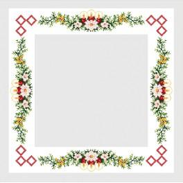 ZU 4413 Cross stitch kit - Tablecloth with red candles