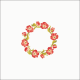 ZU 8355-01 Kit punto croce - Tovaglia - Ghirlanda di tulipani