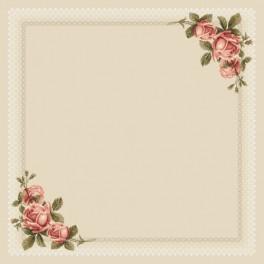 ZU 8578 Cross stitch kit - Tablecloth with roses