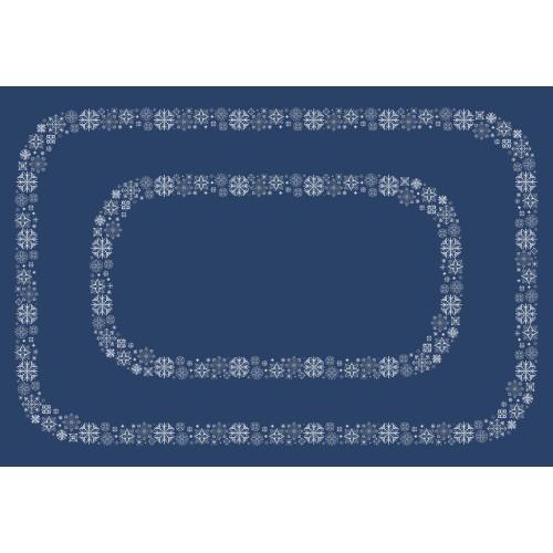 ZU 8823 Cross stitch kit with mouline and a cloth - Tablecloth with snowflakes ZU 8823 Cross stitch kit with mouline and a cloth - Tablecloth with snowflakes