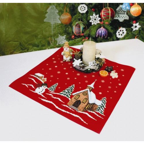 ZU 8486 Cross stitch kit - Napkin with a church ZU 8486 Cross stitch kit - Napkin with a church