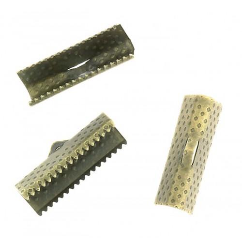 Crocodile endings for bacelet bronze 20mm Crocodile endings for bacelet bronze 20mm