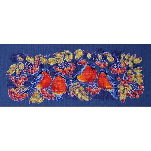 MER K-92 Cross stitch kit - Bullfinches MER K-92 Cross stitch kit - Bullfinches