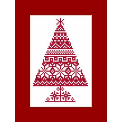 Zuk 8870 Kit med perler - kort - Etnisk juletre