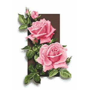 Zn 10087 Cross Stitch -kudoksisarja - Roses 3D