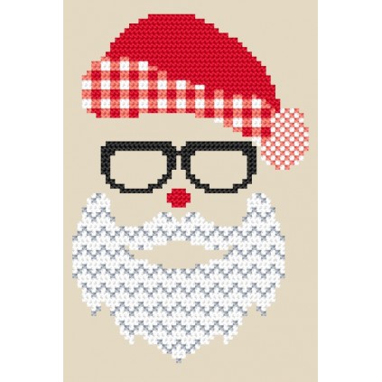 Zu 8872 Cross Stitch Kit - Christmas Card - Joulupukki