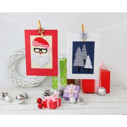 Zu 8872 Cross Stitch Kit - Christmas Card - Joulupukki