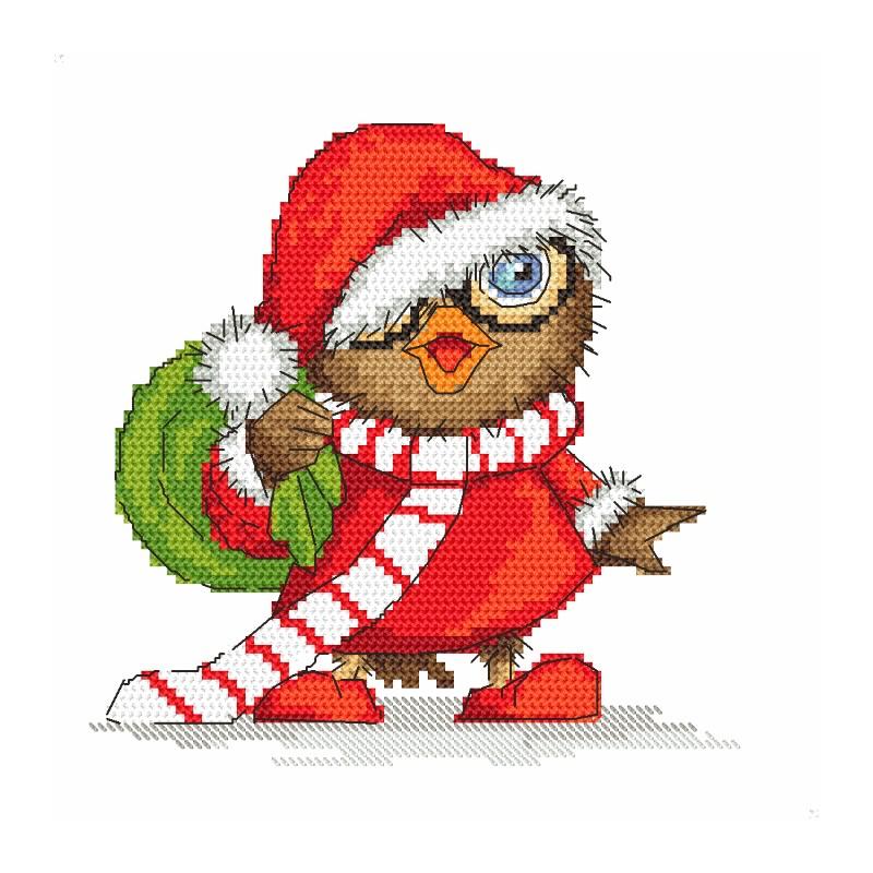 Cross Stitch Kit Christmas Owl Coricamo