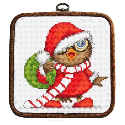 Zn 10091 Cross Stitch -kudoksisarja - Christmas Owl