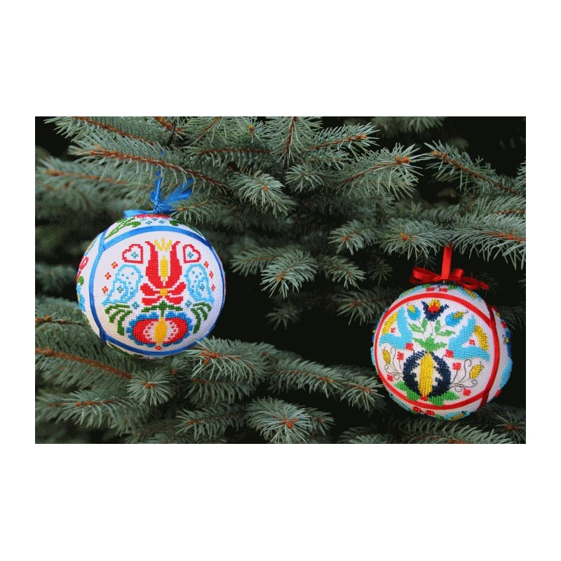 Christmas ornament ball Free Cross stitch pattern Folk Cross Stitch pd —  Wizardi