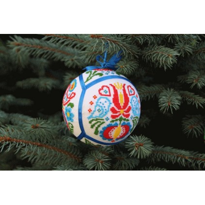ZU 8876 Kit de ponto cruz - Bola de Natal étnico III