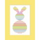 ZU 8893 Kit Cross Stitch - Cartão - Hare Pastel