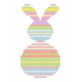 GU 8893 Cross stitch pattern - Card - Pastel hare
