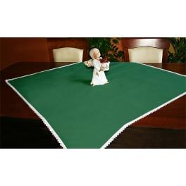 984-07 Tablecloth Aida 90x90 cm green