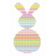 ZU 8893 Kit Cross Stitch - Cartão - Hare Pastel