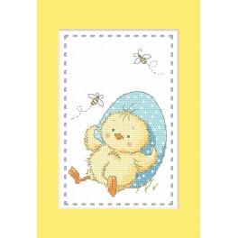 ZU 8730 Cross stitch kit - Card - Chick