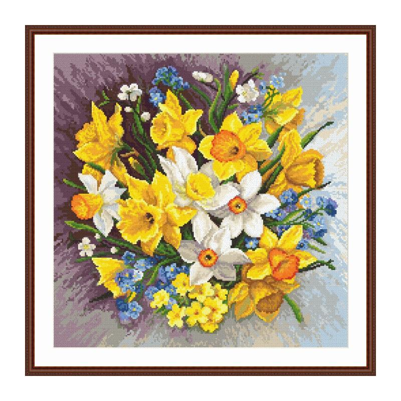 spring flowers cross stitch pattern