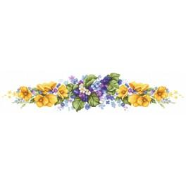 ZU 10048 Cross stitch kit - Long table runner with spring flowers