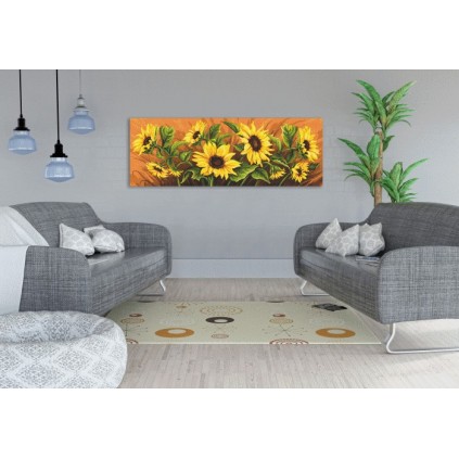 Zn 10005 Cross Stitch Tapestry Kit - Fält av solrosor