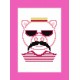 ZU 8910 Cross stitch kit - Card - Hipster pig boy