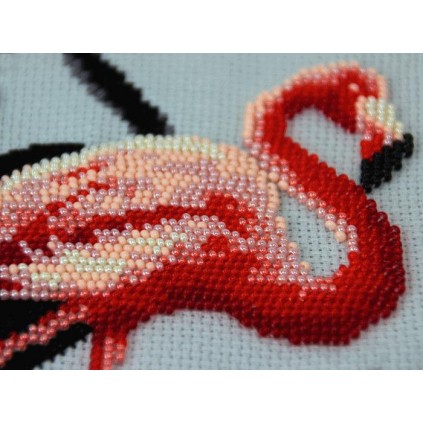 Zn 10096 Kit de tapeçaria de ponto cruz - Flamingo rosa