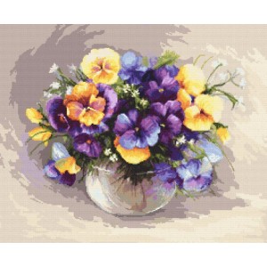 GC 10114 Cross stitch pattern - Pansies