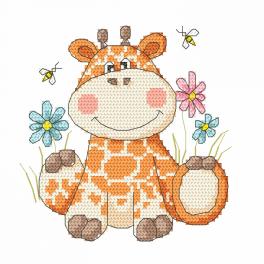 K 8737 Tapestry canvas - Sweet giraffe