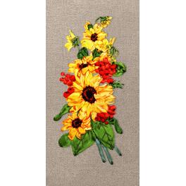 ZWS 10035 Ribbon set - Sunflowers with rowan