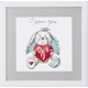 En 8758 Tapestry Aida - Funny Bunny - Jeg elsker deg