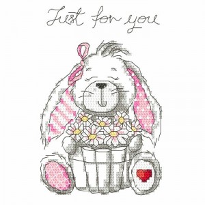 Z 8759 Cross stitch kit - Funny bunny - Just for you