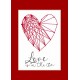 Gu 8760 Cross Stitch -kuvio - Tervehdyskortti - Sydän