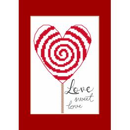 ZU 8761 Cross stitch kit - Greeting card - Little heart
