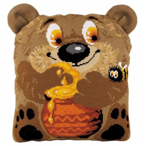 Kit with yarn - Teddy Bear Cushion Kit with yarn - Teddy Bear Cushion