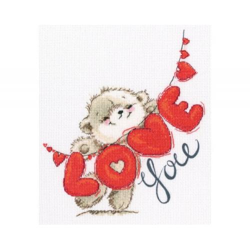 ZTM 70033 Cross stitch kit - I love you ZTM 70033 Cross stitch kit - I love you