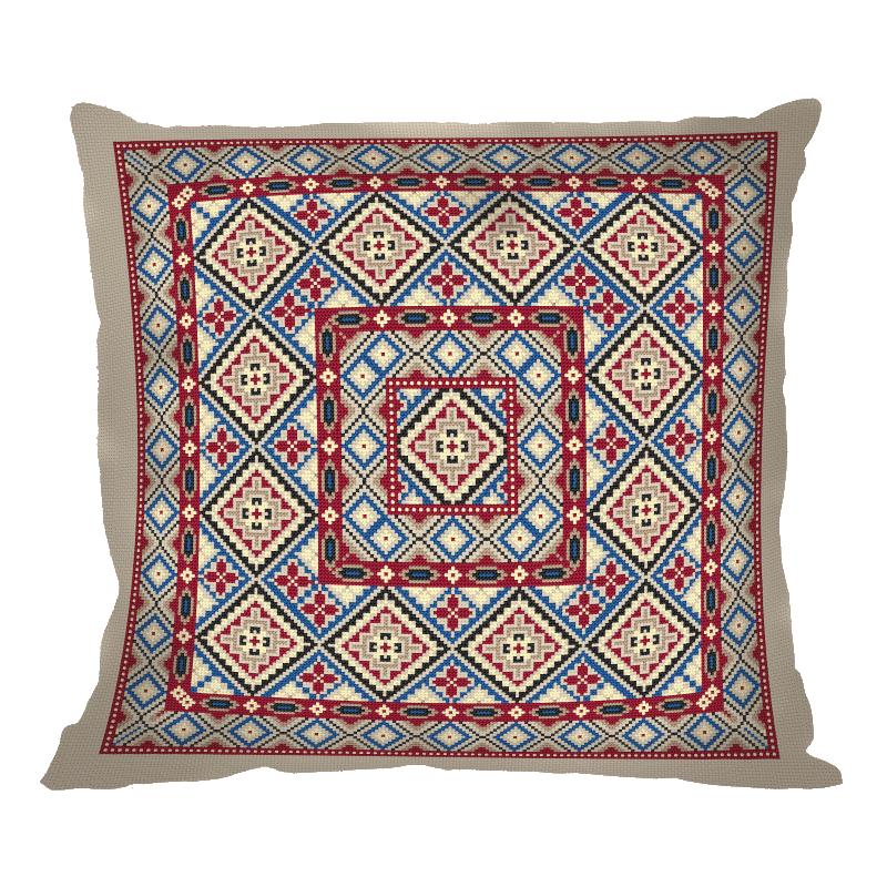 Cross stitch kit - Pillow with poppies