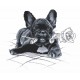 GC 8769 Cross stitch pattern on paper - French bulldog - I'm sorry