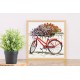 Zi 8772 Cross Stitch Kit med perler - på sykkel gjennom sommeren