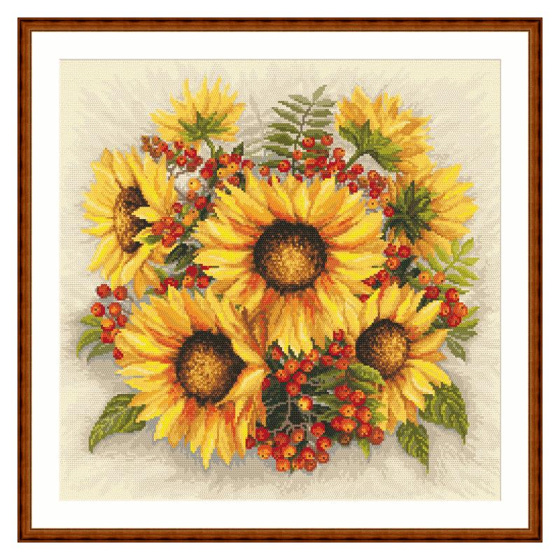 Cross Stitch Kit Sunflowers