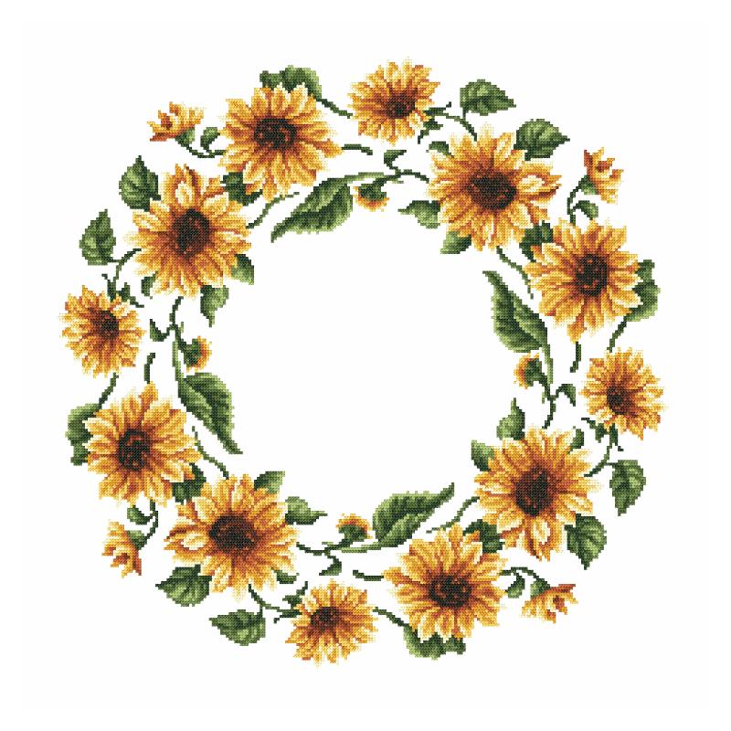 Free Sunflower Cross Stitch Chart