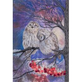 PAJK 2111 Flat stitch kit - Gossip owls