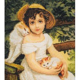 NCB 4090 Cross stitch kit with printed background - The best friends